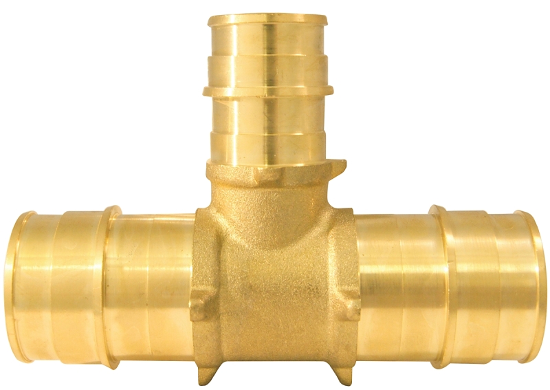 Pipe Tee 1x3/4" Barb Brs 200p