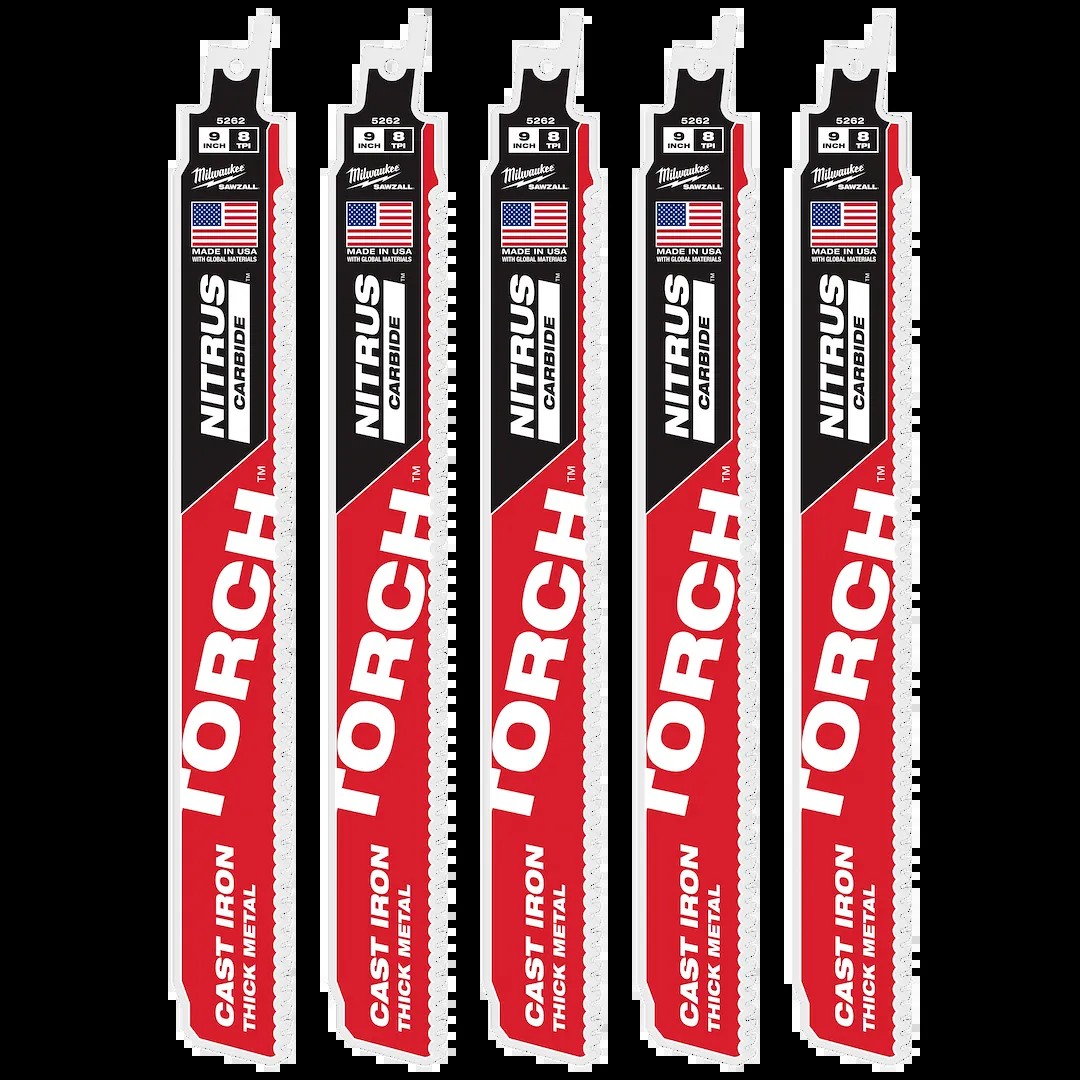 5pk 9" 8tpi Torch Sawzall Blade