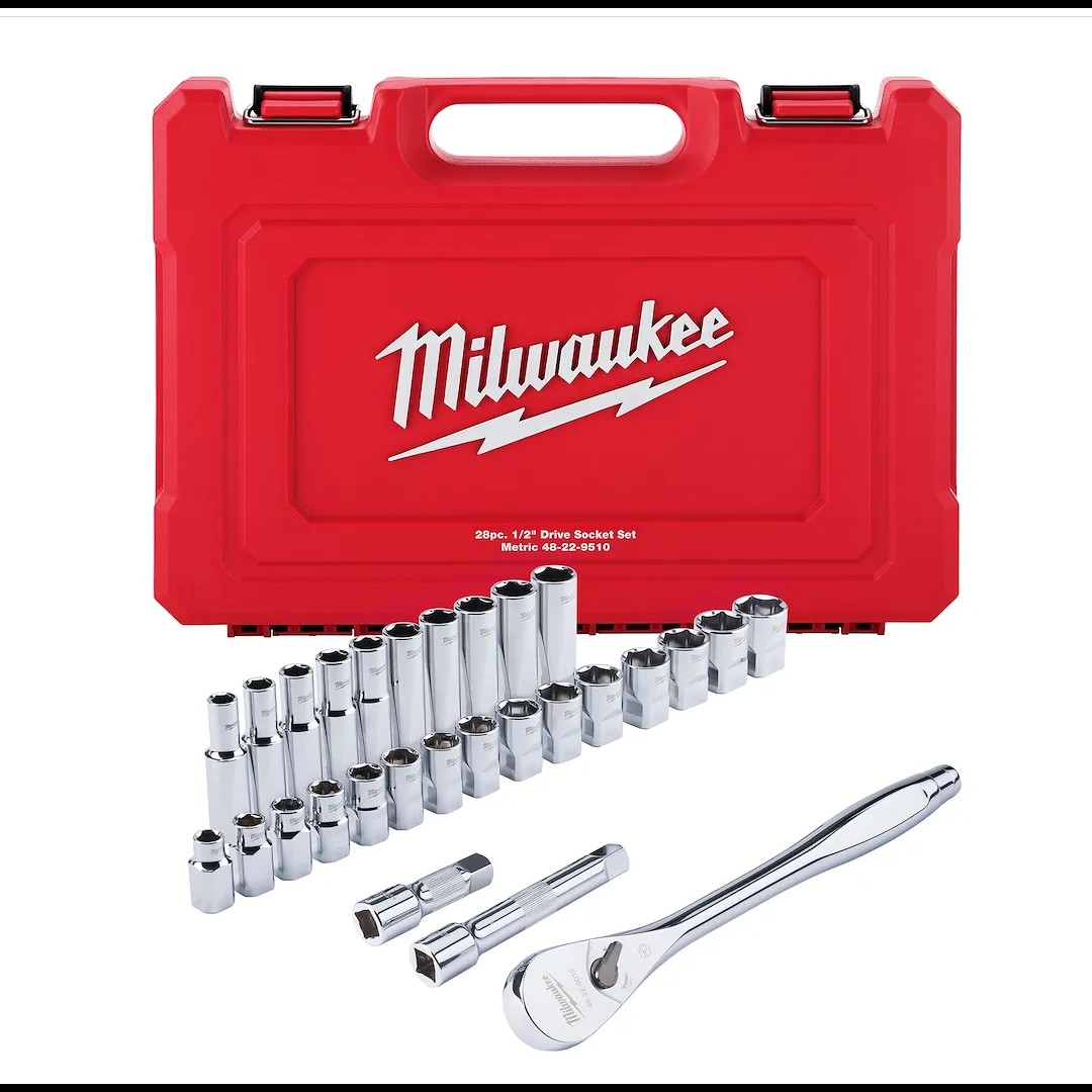 28pc1/2"DriveMetricRat&SocSet