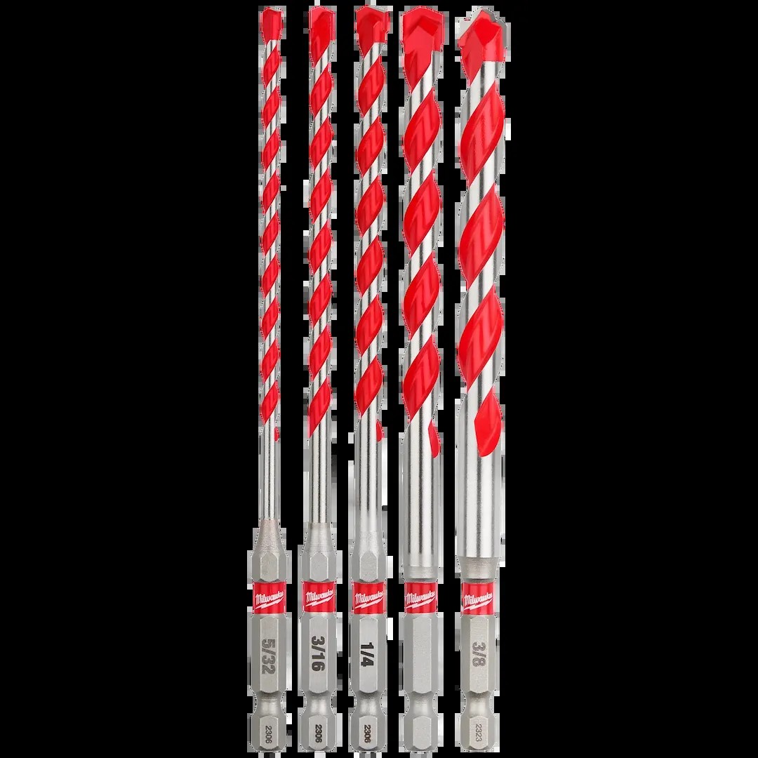 5PC. SHK? Crbd Hmr Drl Bit Set
