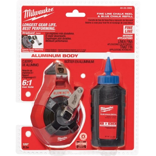 100' Fine Line Chalk Kit Blue