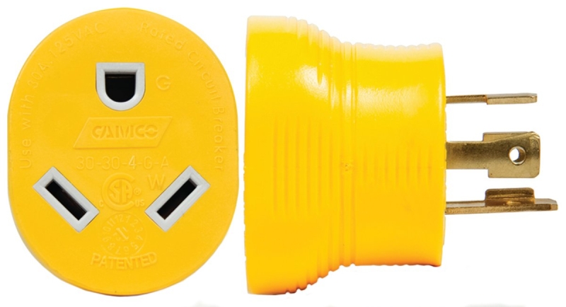 Adapter 30m/30f 4-prong 125v