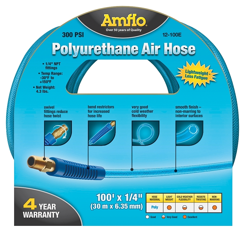 Amflo 1/4" 100' 300psi Air Hose