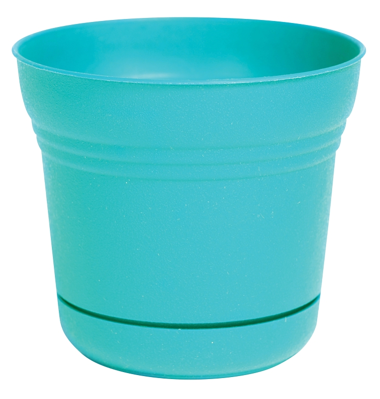 10" Teal Saturn Planter
