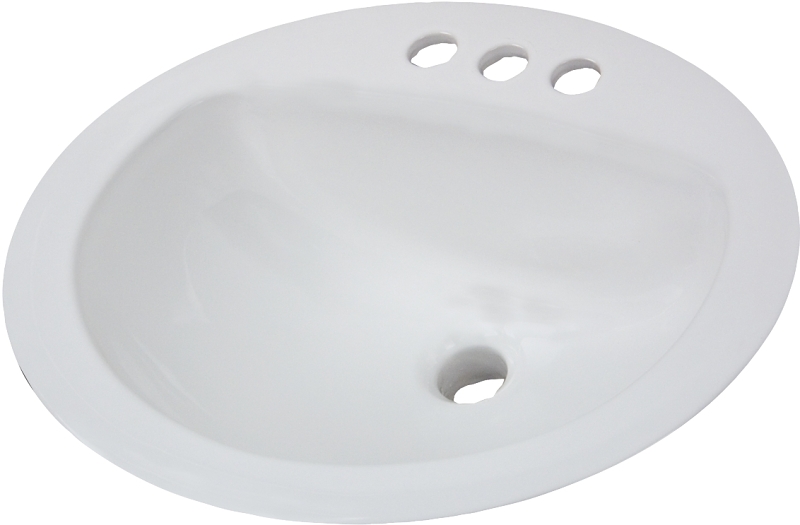 Sink Lav Oval Drop-in White