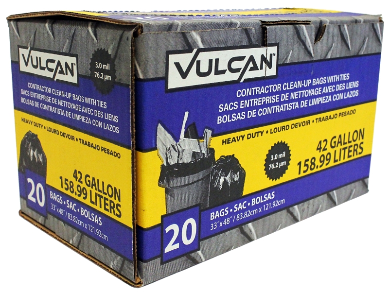 Vulcan 42gal Contr Bag 20ct