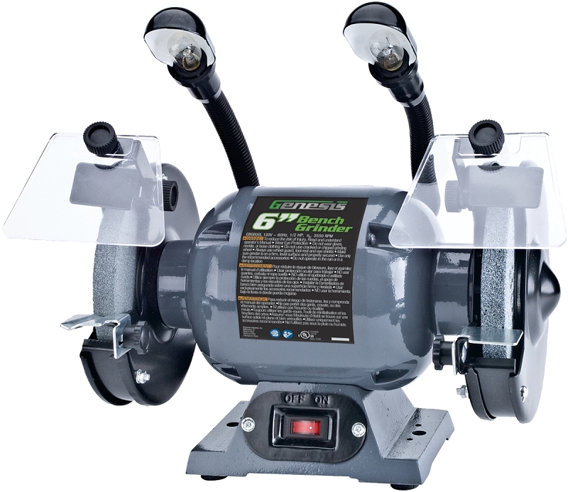Grinder Bench W/ Lights 6in