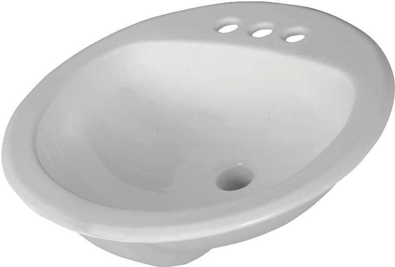 Sink Lav Round Drop-in White