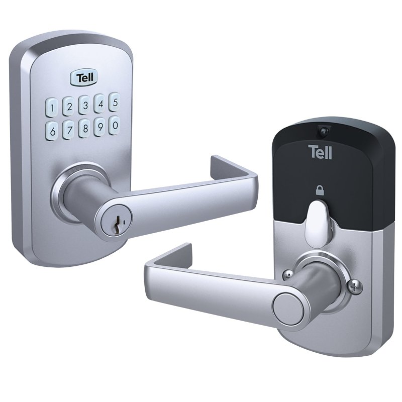Tell Elec Keypad Lock Stn/chrm