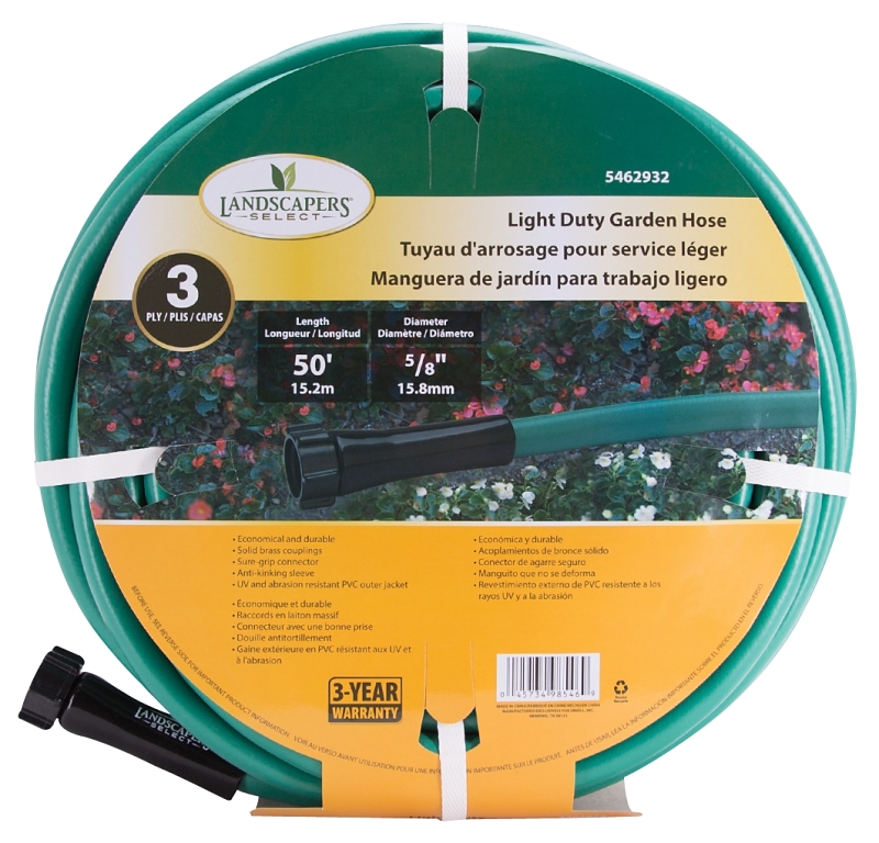 50' Ld Green Garden Hose