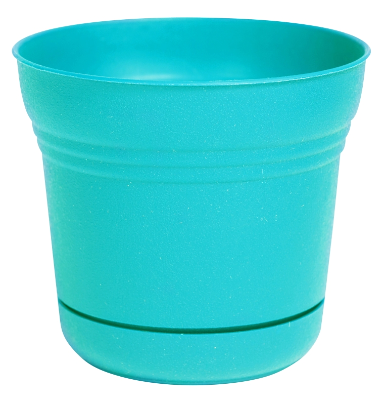 7" Teal Saturn Planter
