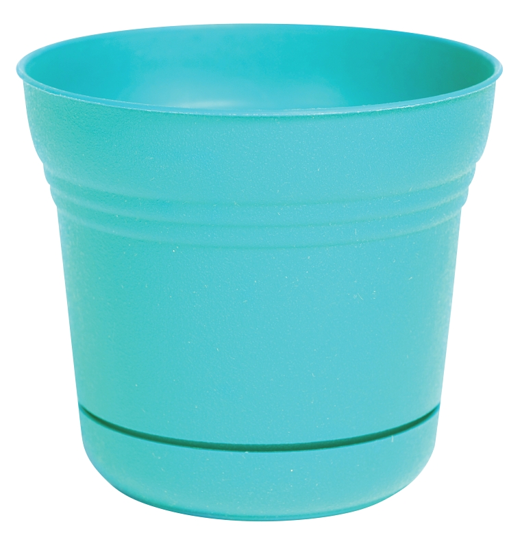 12" Teal Saturn Planter