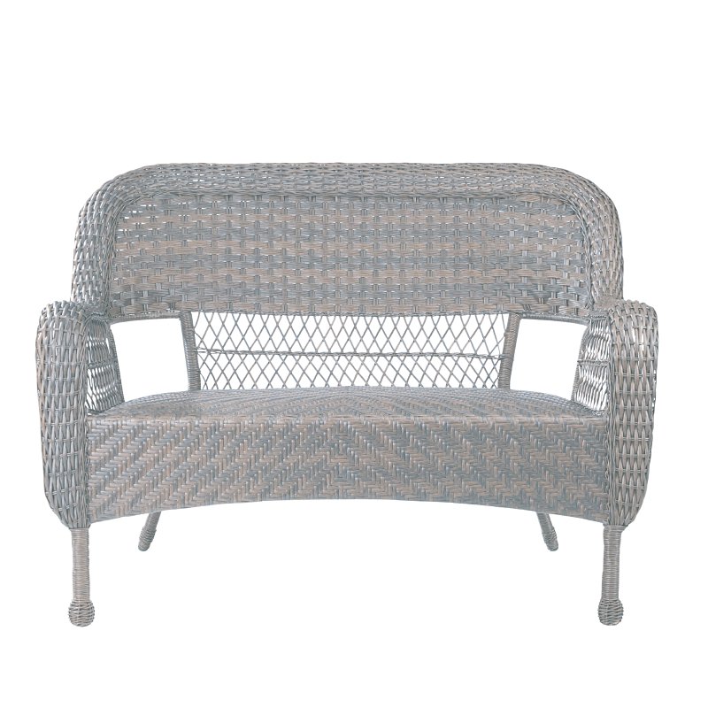 Patio Loveseat Stkg Wicker Brn