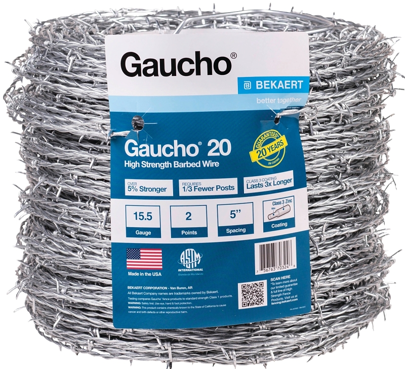 15.5ga 2 Point Class 3 Barb Wire