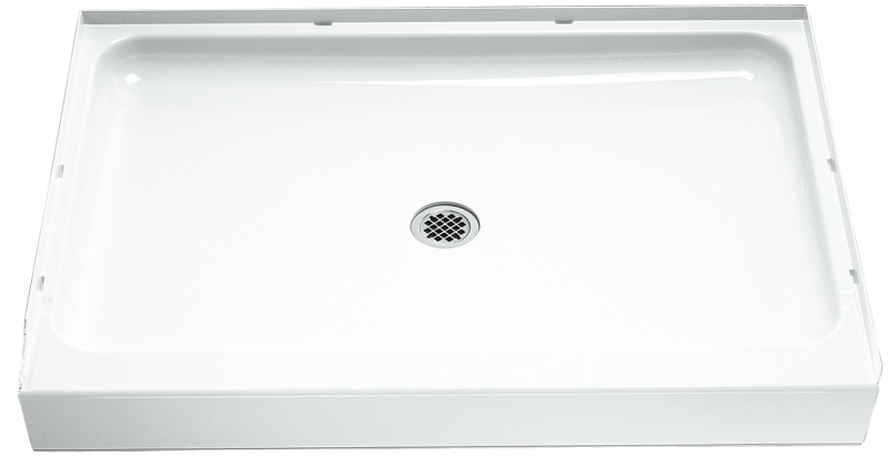 Shower Base Ensemble Wht 48in