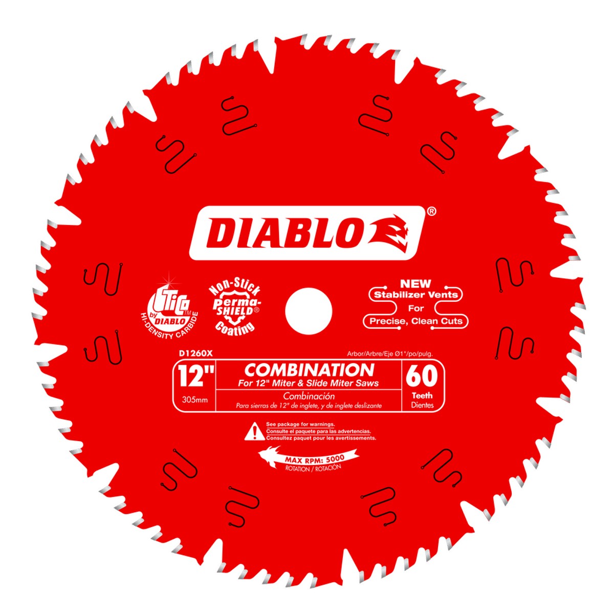 12" 60t Comb Saw Blade