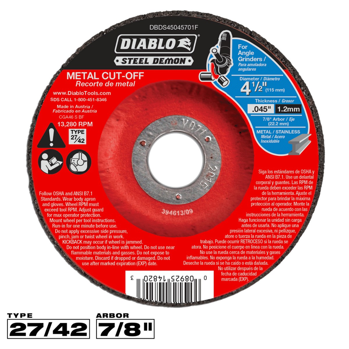 4-1/2Type27stmtlCut-OffDisc