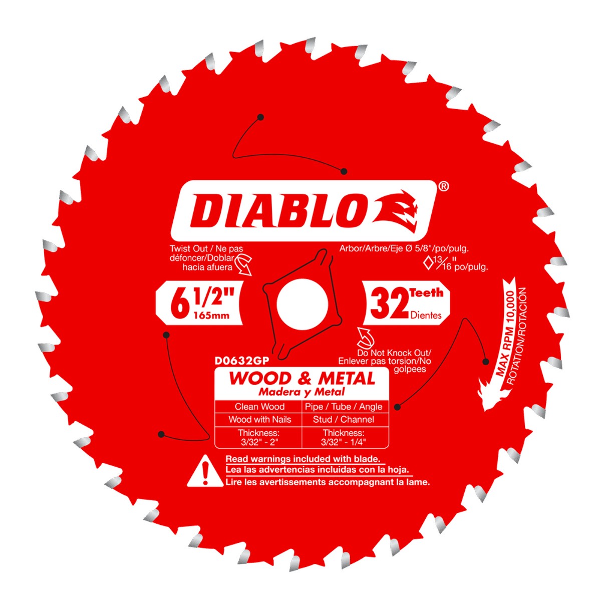 6-1/2'x32t Wd/mtl Blade