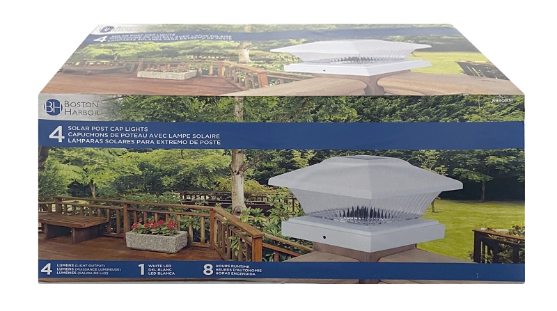 Solar Postcap Light White 4pk