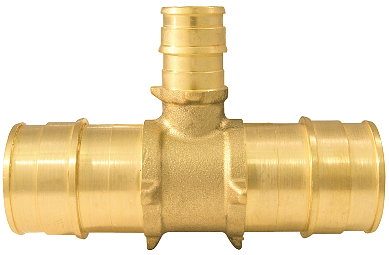 Pipe Tee 1x1/2" Barb Brs 200p