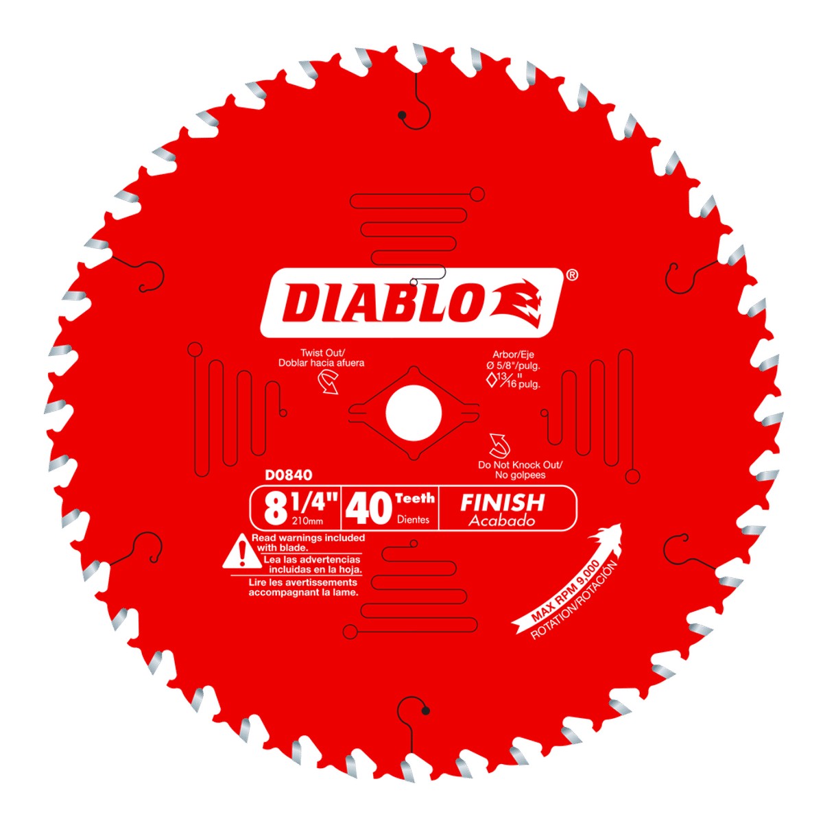 8-1/4x40t Finish Blade