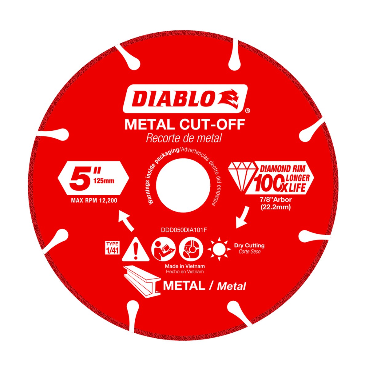 5" Diam Mtl Cut Wheel