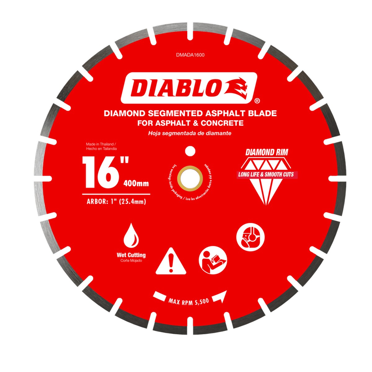 16" Diamond Seg Asphalt Blad