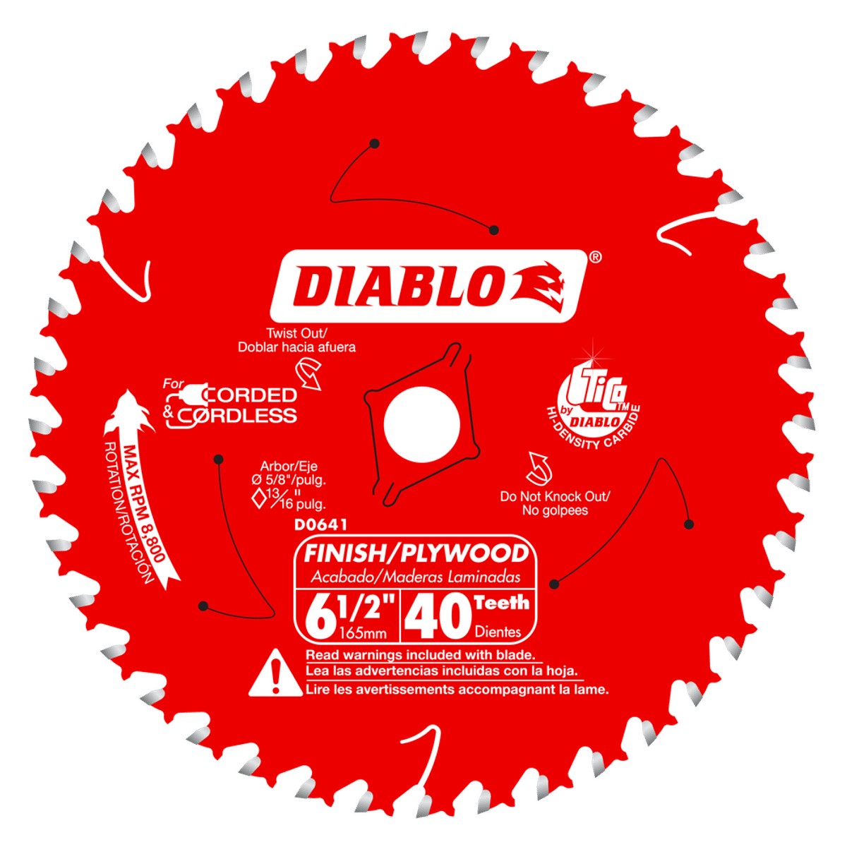 6-1/2x40t Finish Blade