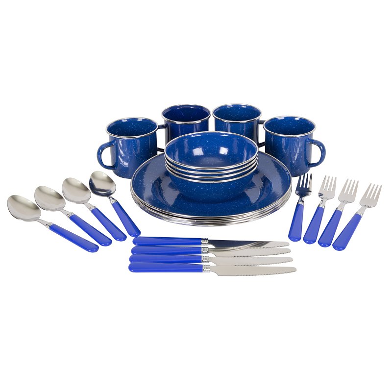 Camping Tableware Set Blu