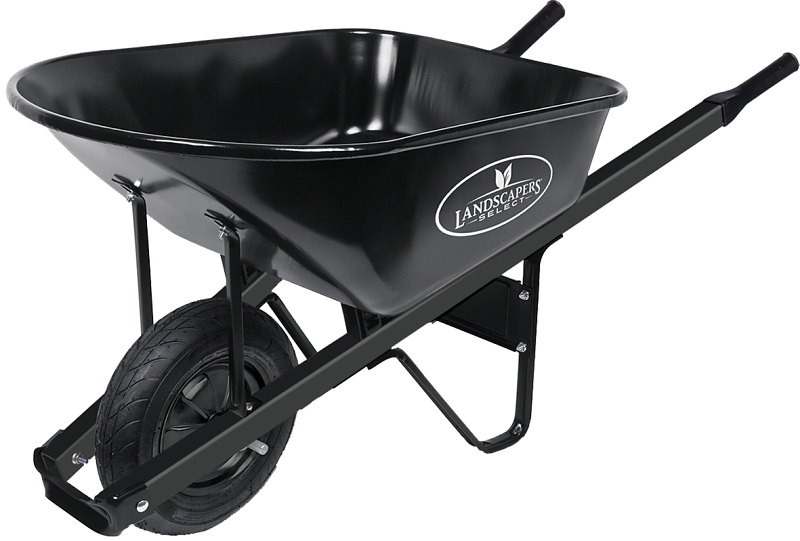 Wheelbarrow Stl Blk Tray 6 Cu Ft